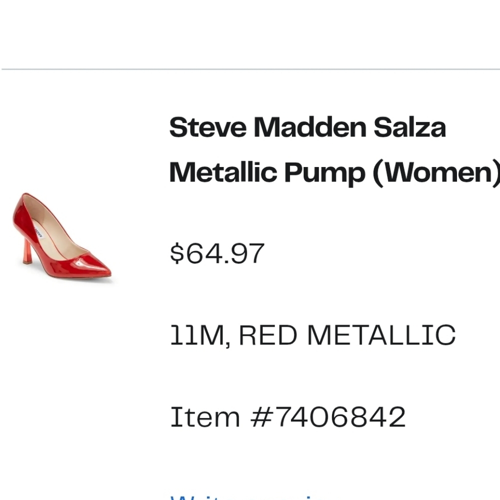 Steve Madden Salsa Red Metallic Heels Size 11M